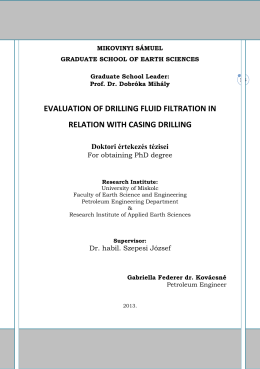 evaluation of drilling fluid filtration in relation with casing drilling
