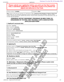 Application form—sample - International Visegrad Fund