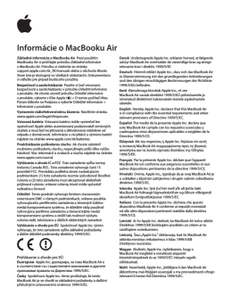 Informácie o MacBooku Air