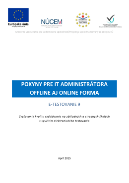 E-T9 Pokyny pre IT administrátora offline aj online forma