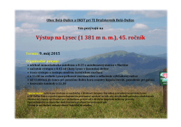Výstup na Lysec (1 381 m n. m.), 45. ročník - KST