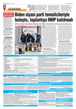 Biden siyasi parti temsilcileriyle buluştu, toplantıya MHP katılmadı