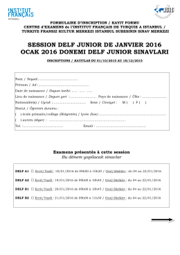 SESSION DELF JUNIOR DE JANVIER 2016