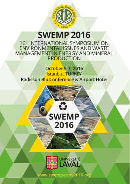ANNOUNCEMENT for SWEMP 2016