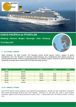 COSTA PACİFİCA ile FİYORTLAR - Golden Bay Cruise Gemi Turları