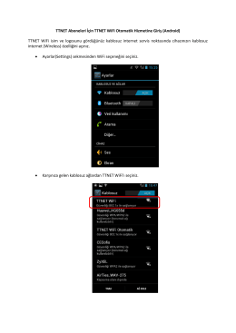 TTNET Aboneleri İçin TTNET WiFi Otomatik Hizmetine Giriş (Android