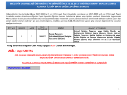 Sınav Sonucu - Osmangazi Üniversitesi