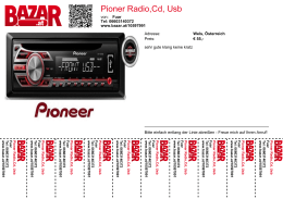 Pioner Radio,Cd, Usb