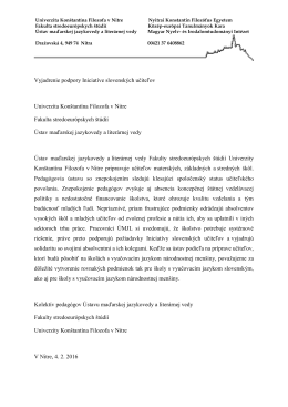 Kolektív pedagógov Ústavu maďarskej jazykovedy a literárnej vedy