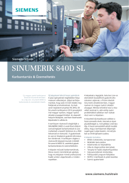 SINUMERIK 840D SL NC-SK tanfolyam leírás