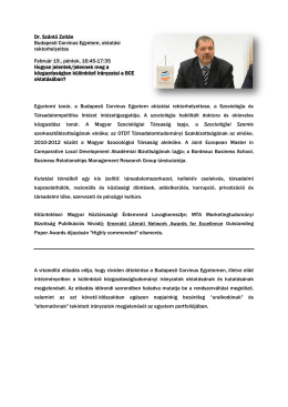 Dr. Szántó Zoltán - KETEG konferencia