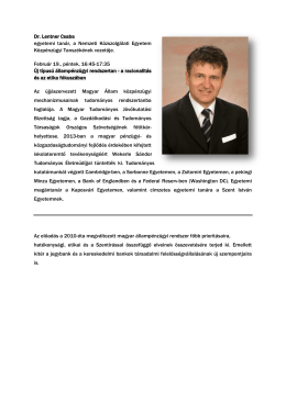 Dr. Lentner Csaba - KETEG konferencia