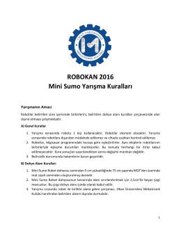 ROBOKAN 2016 Mini Sumo Yarışma Kuralları