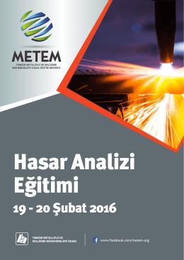 19 - 20 Şubat 2016 - Metalurji Mühendisleri Odası