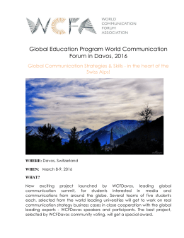Global Education Program World Communication Forum in Davos