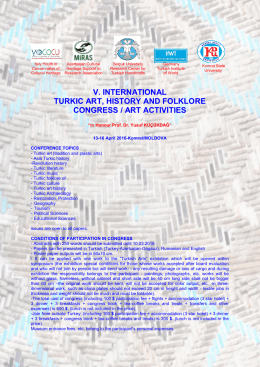 v. ınternatıonal turkıc art, hıstory and folklore congress / art actıvıtıes