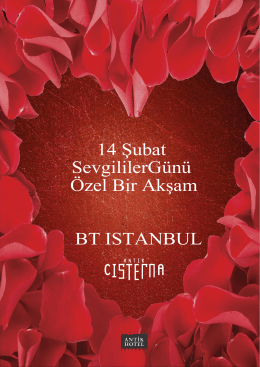 14 Şubat SevgililerGünü Özel Bir Akşam BT ISTANBUL