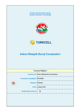 Deneme Yarışma Sonuçları - Türkiye Atletizm Federasyonu