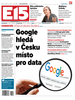 Google hledá v Česku místo pro data