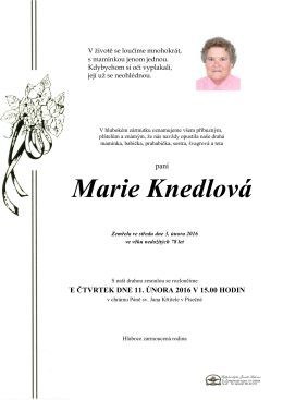 Marie Knedlová