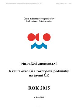 ROK 2015 - Český hydrometeorologický ústav