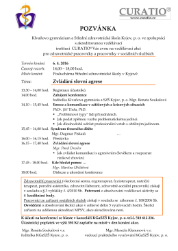 Pozvánka ve formátu pdf - Klvaňovo gymnázium a Střední