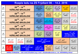 Rozpis ledu na ZS Frýdlant 08. - 14.2. 2016