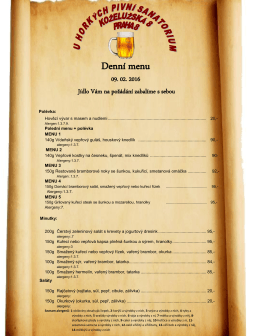 Denní menu - Uhorkych.cz
