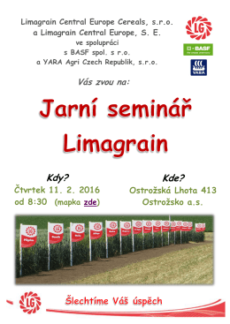 pozvánka ZDE - Limagrain Central Europe Cereals, sro