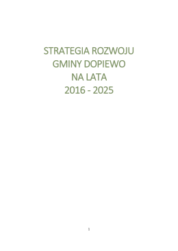 strategia rozwoju gminy dopiewo na lata 2016