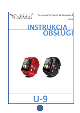 Instrukcja Smartwatch ORLLO U-9