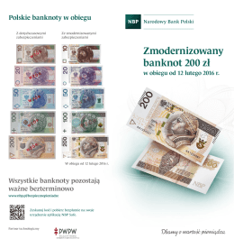 Zmodernizowany banknot 200 zł