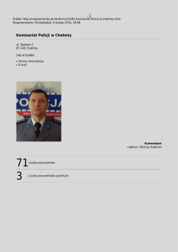 Komisariat Policji w Chełmży - MojaKomenda.pl – Program
