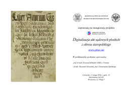 Digitalizacja akt sądowych płockich z okresu staropolskiego