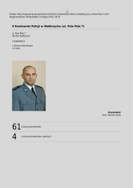 II Komisariat Policji w Wałbrzychu (ul. Psie Pole 7)