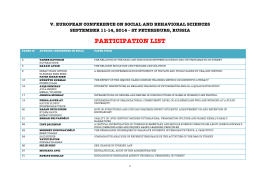 participation list - International Association of Social Science Research