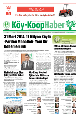Köy-Koop Haber Gazetesi 29. Sayı - Köy