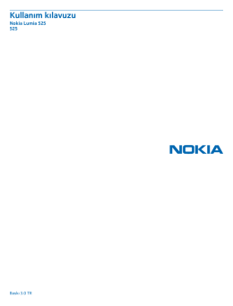 Nokia Lumia 525 Kullanım Kılavuzu