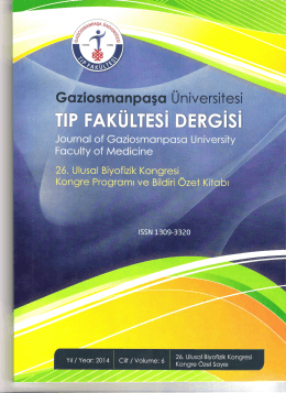 12 Eylül 2014 - Türk Biyofizik Derneği