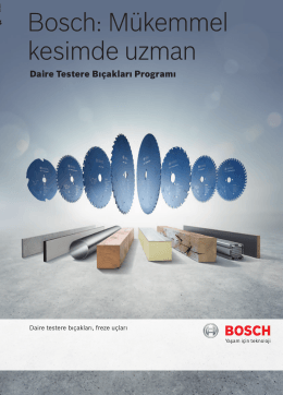 Bosch: Mükemmel kesimde uzman