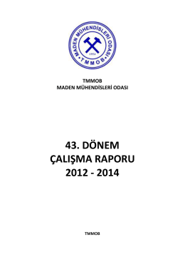 43. dönem çalışma raporu 2012 - 2014