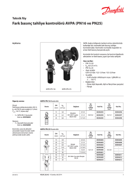 Fark basınç tahliye kontrolörü AVPA (PN16 ve PN25)