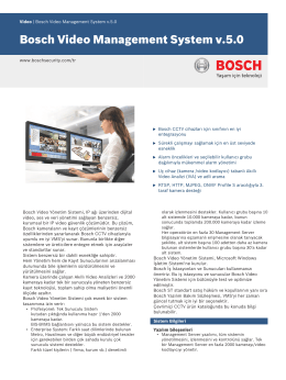 Bosch Video Management System v.5.0