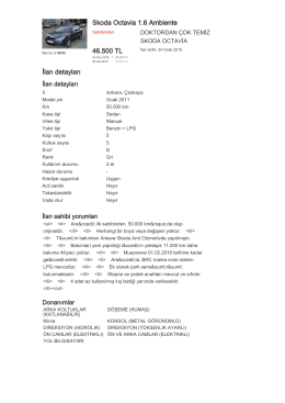Skoda Octavia 1.6 Ambiente 46.500 TL İlan detayları
