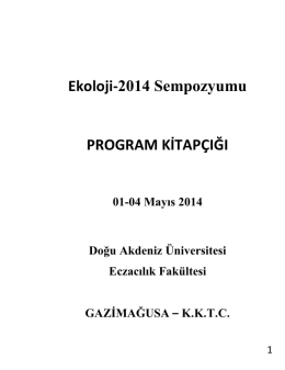 bilimsel program - Ekoloji | 2014