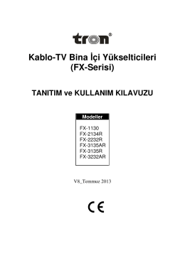 Kablo-TV Bina çi Yükselticileri (FX-Serisi)