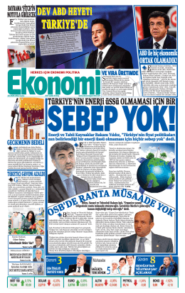 3 EKİM 2014 - Ekonomi Gazetesi