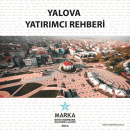 2014 Yalova Tanıtım Kitapçığı Türkçe