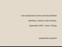 icsm symposium of men and masculinities
