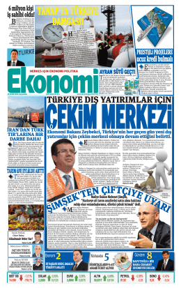 15 EKİM 2014 - Ekonomi Gazetesi